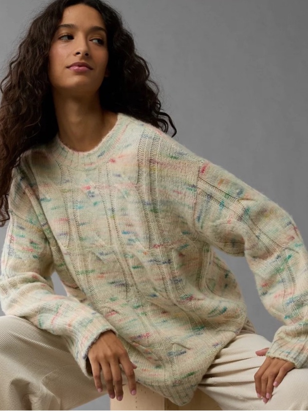 NWT AE Whoa So Soft Cable Knit Sweater